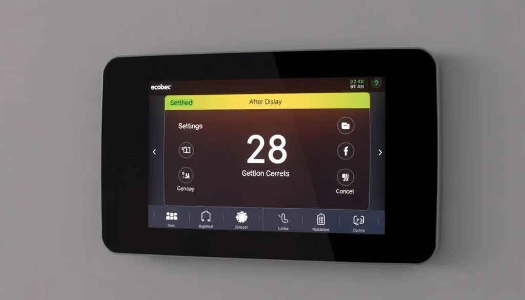 A detailed, high-quality render of the ecobee hz311 compatibility touchscreen interface, showcasing its modern, sleek design. The interface is prominently displayed in the center of the frame, occupying a significant portion of the image. The display is illuminated with a soft, ambient glow, highlighting the various control options and settings. The background is blurred, creating a sense of depth and focus on the touchscreen. The overall mood is one of minimalism and technological sophistication, conveying the user-friendly and intuitive nature of the interface. The image is captured from a slightly elevated angle, providing a clear and unobstructed view of the touchscreen's layout and functionality. A detailed, high-quality render of the ecobee hz311 compatibility touchscreen interface, showcasing its modern, sleek design. The interface is prominently displayed in the center of the frame, occupying a significant portion of the image. The display is illuminated with a soft, ambient glow, highlighting the various control options and settings. The background is blurred, creating a sense of depth and focus on the touchscreen. The overall mood is one of minimalism and technological sophistication, conveying the user-friendly and intuitive nature of the interface. The image is captured from a slightly elevated angle, providing a clear and unobstructed view of the touchscreen's layout and functionality.