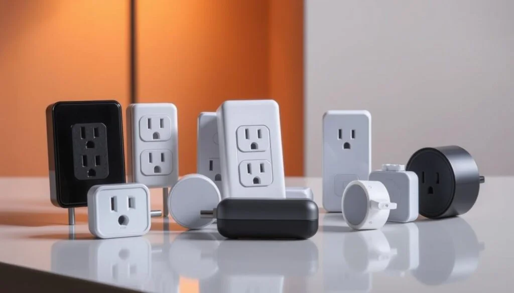 A stylish arrangement of the best smart plugs for 2025, presented on a sleek, minimalist tabletop against a warm, softly lit backdrop. The plugs, in a variety of modern designs and finishes, are strategically positioned to showcase their features and connectivity. Subtle shadows and highlights accentuate the plugs' textures and materials, creating a sense of depth and sophistication. The overall composition conveys a balance of functionality and aesthetic appeal, reflecting the sophisticated technology and seamless integration these smart plugs offer to automate and streamline household appliances. A stylish arrangement of the best smart plugs for 2025, presented on a sleek, minimalist tabletop against a warm, softly lit backdrop. The plugs, in a variety of modern designs and finishes, are strategically positioned to showcase their features and connectivity. Subtle shadows and highlights accentuate the plugs' textures and materials, creating a sense of depth and sophistication. The overall composition conveys a balance of functionality and aesthetic appeal, reflecting the sophisticated technology and seamless integration these smart plugs offer to automate and streamline household appliances.