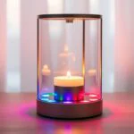seenlast Candle Warmer Lamp with 8 Colors LED Changing,with Timer Dimmer Adjust