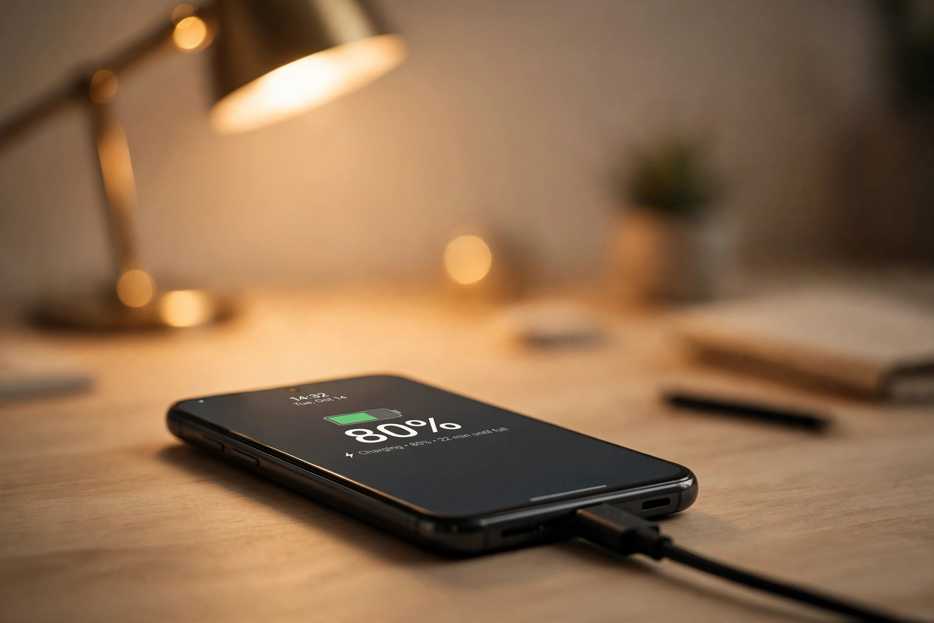 Phone charging to 80 percent
